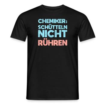 Chemiker: Schütteln, Nicht Rühren - Männer T-Shirt - Schwarz - Vorne - AI Model Male 178 light (178cm)