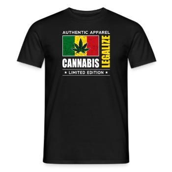 Cannabis - Männer T-Shirt - Schwarz - Vorne - AI Model Male 178 light (178cm)