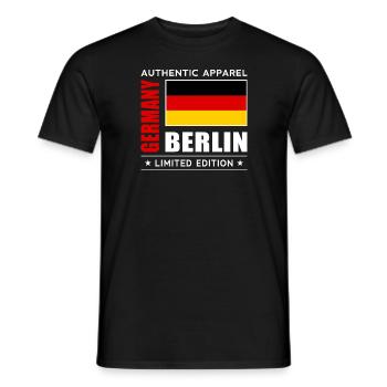 Berlin - Männer T-Shirt - Schwarz - Vorne - AI Model Male 178 light (178cm)