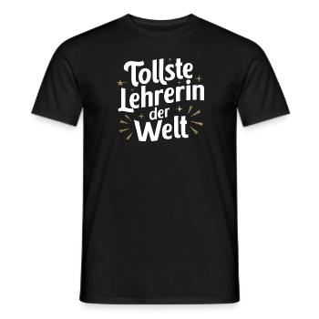 Tollste Lehrerin Welt Dankeschön Präsent - Männer T-Shirt - Schwarz - Vorne - AI Model Male 178 light (178cm)