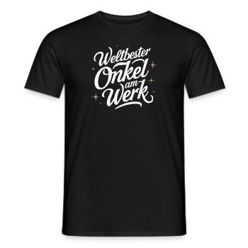 Weltbester Onkel T-Shirt Geburtstag Ehre - Männer T-Shirt - Schwarz - Vorne - AI Model Male 178 light (178cm)