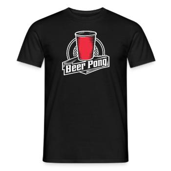 Beer Pong Fan Must-Have Party Spiel Spaß - Männer T-Shirt - Schwarz - Vorne - AI Model Male 178 light (178cm)
