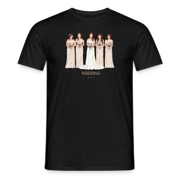 Wedding 2024 Hochzeit - Men's T-Shirt - black - Front - AI Model Male 178 light (178cm)