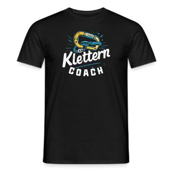 Klettern-Karabiner-Coach - Männer T-Shirt - Schwarz - Vorne - AI Model Male 178 light (178cm)