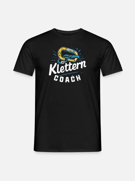 Klettern-Karabiner-Coach - Männer T-Shirt - Schwarz