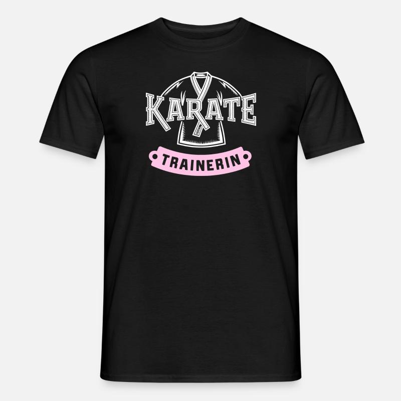 Karate-Trainerin - Männer T-Shirt - Schwarz