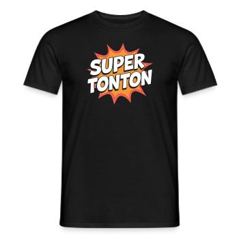 Super tonton - T-shirt homme - noir - Devant - AI Model Male 178 light (178cm)