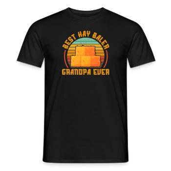 best hay baler grandpa ever Design for a hay baler - Männer T-Shirt - Schwarz - Vorne - AI Model Male 178 light (178cm)