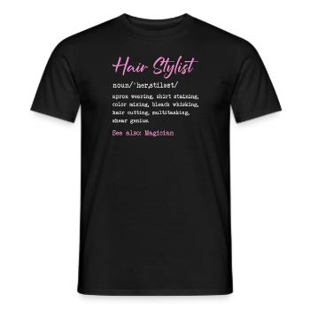 Hair Stylist Definition Makeup Cosmetician - Männer T-Shirt - Schwarz - Vorne - AI Model Male 178 light (178cm)