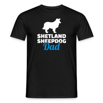 Shetland Sheepdog - Men's T-Shirt - black - Front - AI Model Male 178 light (178cm)
