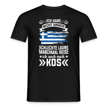 Kos Griechenland - Männer T-Shirt - Schwarz - Vorne - AI Model Male 178 light (178cm)