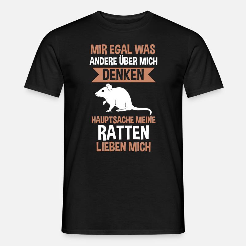 Ratte Haustier Nagetier Ratte - Männer T-Shirt - Schwarz