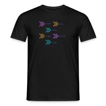 be you - Männer T-Shirt - Schwarz - Vorne - AI Model Male 178 light (178cm)