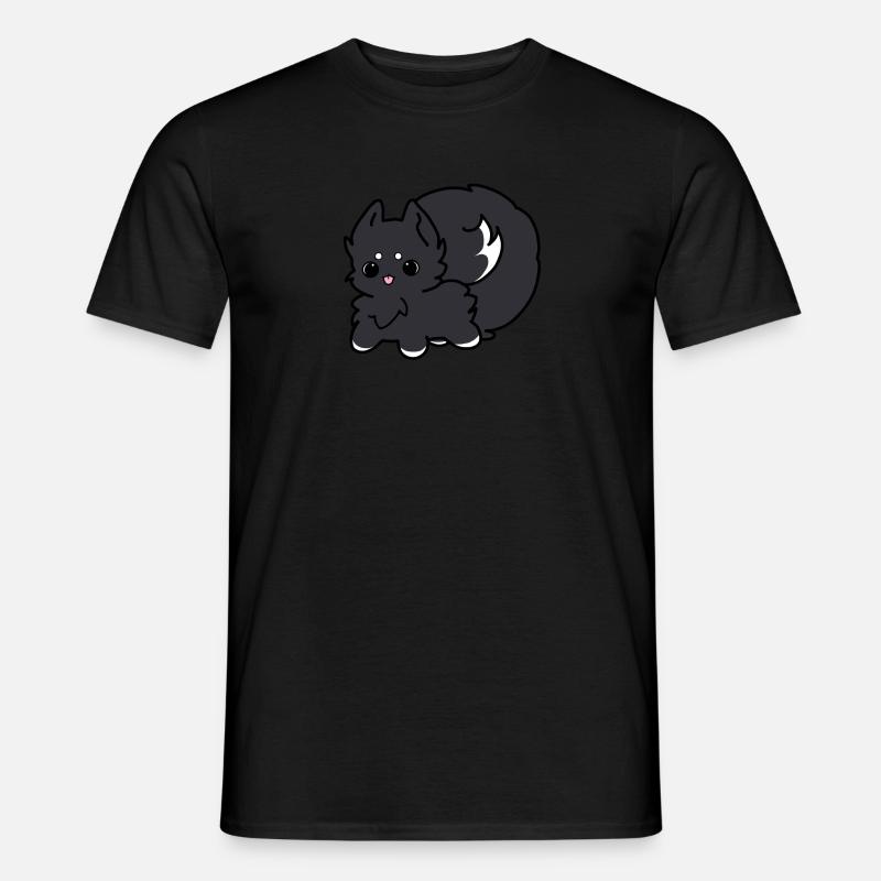 Chien mignon Noir Blanc - T-shirt homme - noir