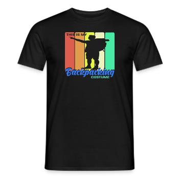 This Is My Backpacking Costume Retro Vintage - Men's T-Shirt - black - Front - AI Model Male 178 light (178cm)