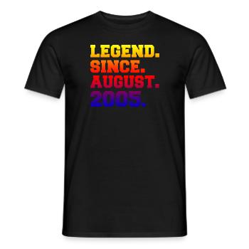 Legenden geboren in August - Männer T-Shirt - Schwarz - Vorne - AI Model Male 178 light (178cm)