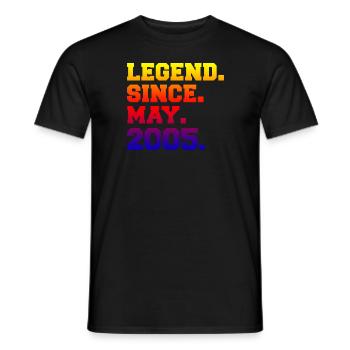Legends born in May - Men's T-Shirt - black - Front - AI Model Male 178 light (178cm)