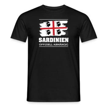 Sardinien Flagge Offiziell abhängig - Männer T-Shirt - Schwarz - Vorne - AI Model Male 178 light (178cm)