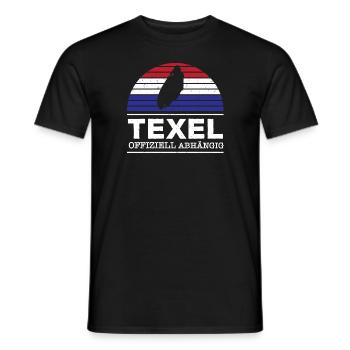 Texel Offiziell abhängig Niederlande Urlaub Insel - Männer T-Shirt - Schwarz - Vorne - AI Model Male 178 light (178cm)
