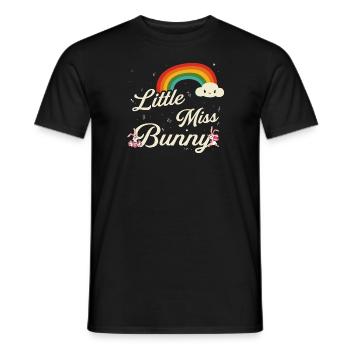 Little Miss Bunnies pour filles et femmes Pâques - T-shirt homme - noir - Devant - AI Model Male 178 light (178cm)