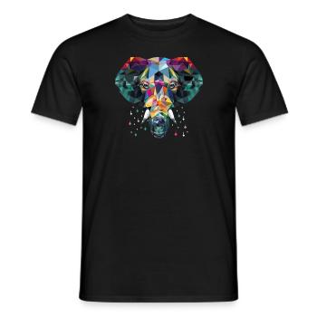 Elefant - Männer T-Shirt - Schwarz - Vorne - AI Model Male 178 light (178cm)