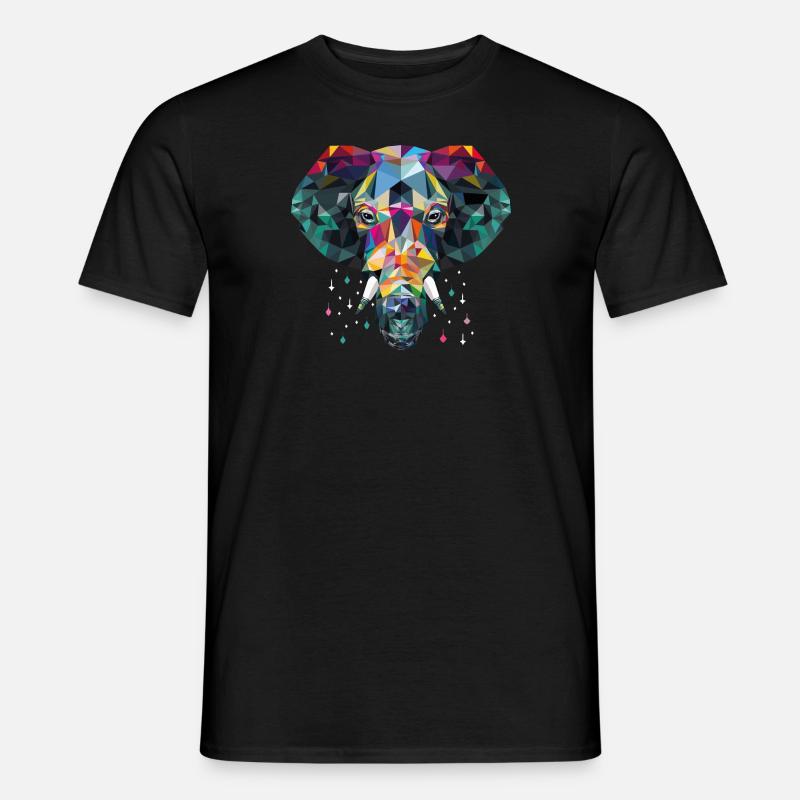 Elefant - Männer T-Shirt - Schwarz