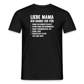 Mutter Muttertag Mama - Männer T-Shirt - Schwarz - Vorne - AI Model Male 178 light (178cm)