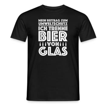 Bein Beitrag zum Umweltschutz | Bier, Party - Männer T-Shirt - Schwarz - Vorne - AI Model Male 178 light (178cm)