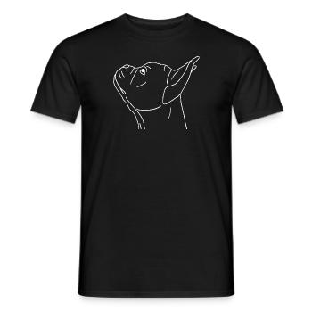 Französische Bulldogge - Männer T-Shirt - Schwarz - Vorne - AI Model Male 178 light (178cm)
