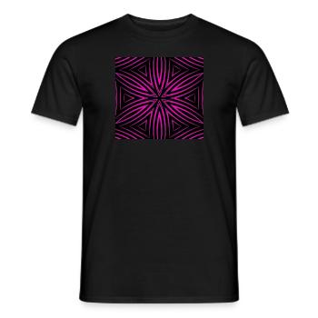 Spirale trifft Stern - Lillrose - Männer T-Shirt - Schwarz - Vorne - AI Model Male 178 light (178cm)