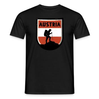 Austria Flag Austria Austrian Flag AT - Men's T-Shirt - black - Front - AI Model Male 178 light (178cm)