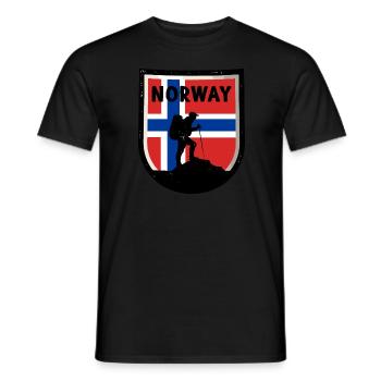 Norwegen Flagge Skandinavien Norwegische Fahne - Männer T-Shirt - Schwarz - Vorne - AI Model Male 178 light (178cm)