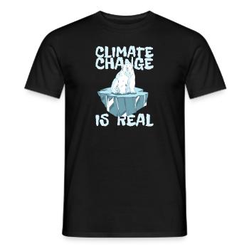 CLIMATE CHANGE IS REAL - Climate Change Climate Protection - Men's T-Shirt - black - Front - AI Model Male 178 light (178cm)