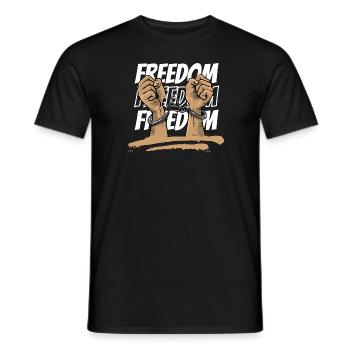 Freedom - Männer T-Shirt - Schwarz - Vorne - AI Model Male 178 light (178cm)