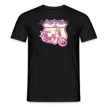 S51 (Zweitaktpower) // Illustration - Männer T-Shirt - Schwarz - Vorne - AI Model Male 178 light (178cm)