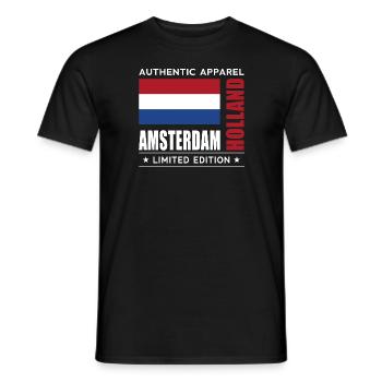 Amsterdam - Men's T-Shirt - black - Front - AI Model Male 178 light (178cm)