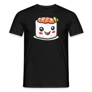 Bande dessinée de sushi sucré - T-shirt homme - noir - Devant - AI Model Male 178 light (178cm)