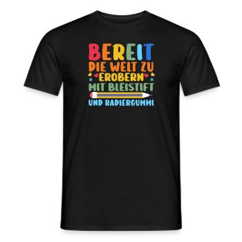 Kita Abgänger Schulanfang Schulkind Einschulung - Männer T-Shirt - Schwarz - Vorne - AI Model Male 178 light (178cm)