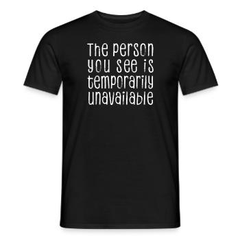 La personne que vous voyez... - T-shirt homme - noir - Devant - AI Model Male 178 light (178cm)