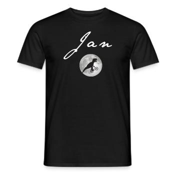 JAN - Schöner Jungen Name mit Dinosaurier - Männer T-Shirt - Schwarz - Vorne - AI Model Male 178 light (178cm)