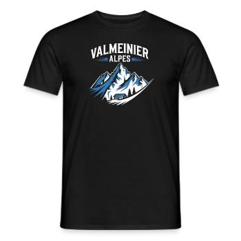 Valmeinier - Alpes - T-shirt homme - noir - Devant - AI Model Male 178 light (178cm)