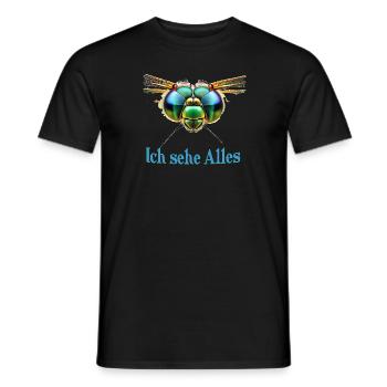 I see everything - Men's T-Shirt - black - Front - AI Model Male 178 light (178cm)