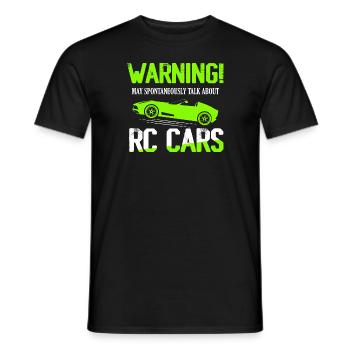 Warning! May Spontaneously Talk About RC Cars Mode - Männer T-Shirt - Schwarz - Vorne - AI Model Male 178 light (178cm)