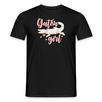 Gator Girl | Alligator - Männer T-Shirt - Schwarz - Vorne - AI Model Male 178 light (178cm)