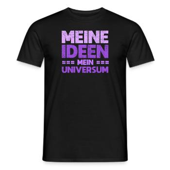 Meine Ideen, Mein Universum - Männer T-Shirt - Schwarz - Vorne - AI Model Male 178 light (178cm)