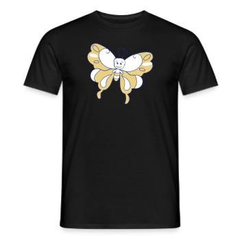 Papillon coloré > Graphique vectoriel - T-shirt homme - noir - Devant - AI Model Male 178 light (178cm)