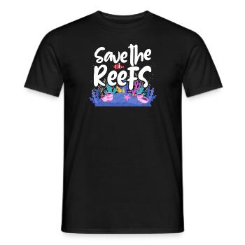 Sauvez les récifs Protection marine Plongée sous-marine - T-shirt homme - noir - Devant - AI Model Male 178 light (178cm)