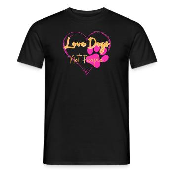 Love Dogs - Men's T-Shirt - black - Front - AI Model Male 178 light (178cm)