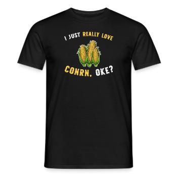 J’adore le maïs OK Maïs mignon et drôle en épi - T-shirt homme - noir - Devant - AI Model Male 178 light (178cm)