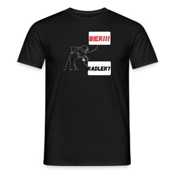 Bier/Radler T-Shirt - Männer T-Shirt - Schwarz - Vorne - AI Model Male 178 light (178cm)